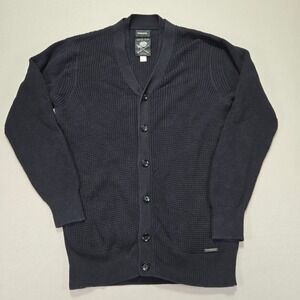 Diesel Womens Cardigan XS‎ Superior Quality Knit Button Front Black Sweater logo